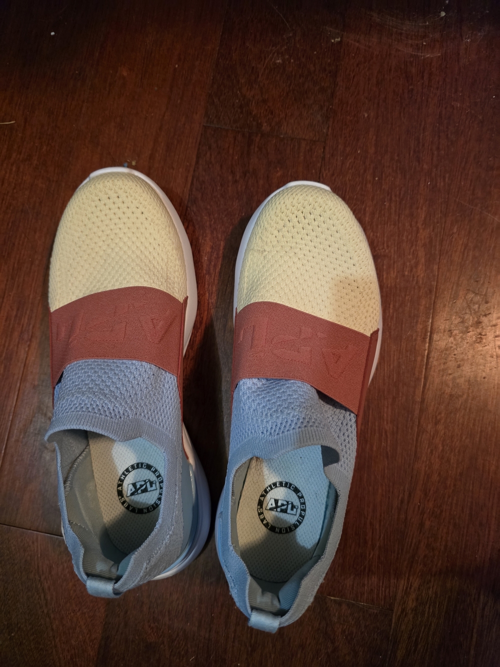 APL Womens Slip-On Sneakers in Cream, Rust & Light Blue